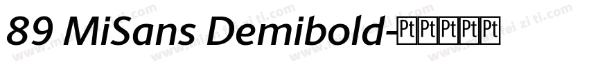 89 MiSans Demibold字体转换